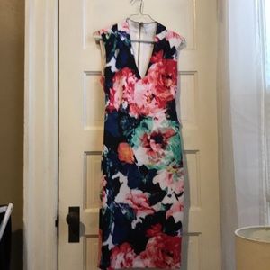 Floral print midi dress